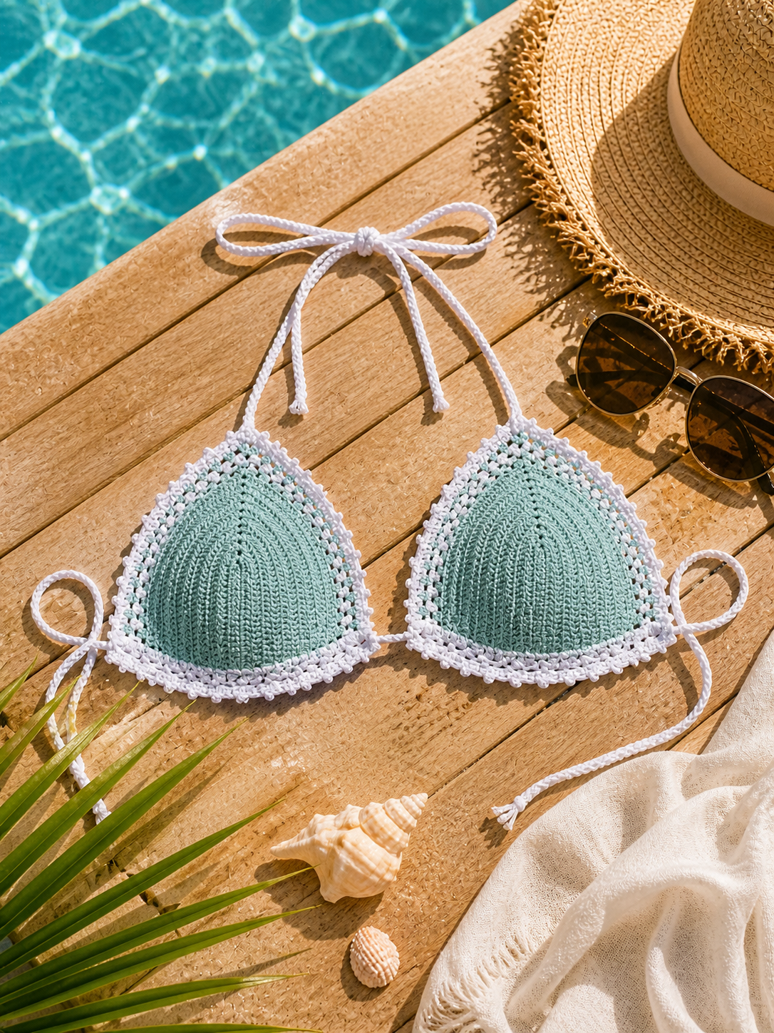 🌊 Costum de baie croșetat „Aqua Marine”